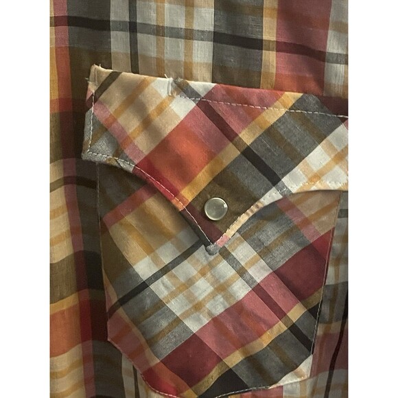 VTG 70s Miller Western Wear Pearl Snap L S Shirt Sz 17 1/2 - 36 XL Western. - Picture 4 of 8